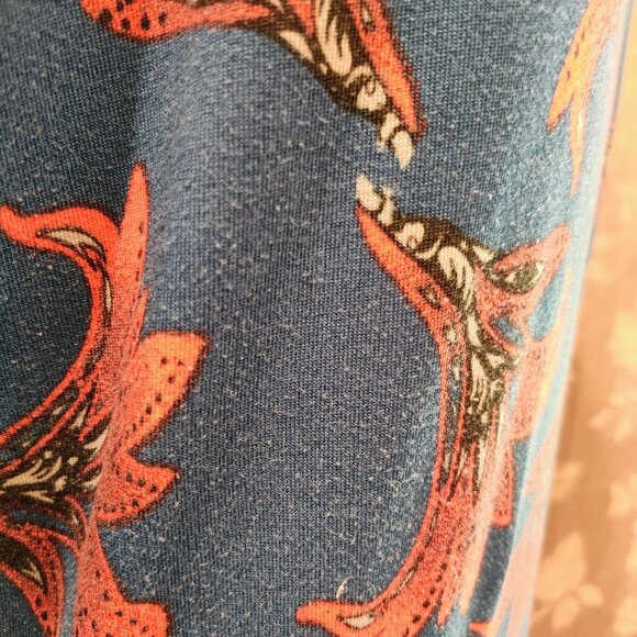 LuLaRoe Floral Randy Baseball Tee, Size Small, Used - Picture 3 of 5